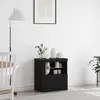 Image de vidaXL Buffet LED Noir 60,5 x 37 x 67 cm Bois d'ingénierie