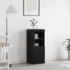 Image de vidaXL Buffet LED Noir 41 x 37 x 100 cm Bois d'ingénierie