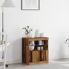 Image de vidaXL Buffet LED Marron 60,5 x 37 x 67 cm Bois d'ingénierie