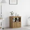 Image de vidaXL Buffet LED Marron 60,5 x 37 x 67 cm Bois d'ingénierie