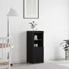 Image de vidaXL Buffet LED Chêne noir 41 x 37 x 100 cm Bois d'ingénierie