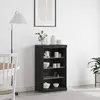 Image de vidaXL Buffet LED Chêne noir 60,5 x 37 x 100 cm Bois d'ingénierie