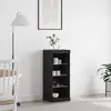 Image de vidaXL Buffet LED Chêne noir 41 x 37 x 100 cm Bois d'ingénierie
