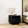 Image de vidaXL Cabinet de chevet Chêne noir 40 x 39 x 37 cm Bois d'ingénierie