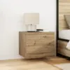 Image de vidaXL Cabinet de chevet avec tiroir Chêne artisanal 50 x 39 x 41 cm