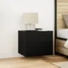 Image de vidaXL Cabinet de chevet 2 pc Chêne noir 50 x 39 x 41 cm