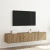 Image de vidaXL Meuble TV mural 2 pc Chêne artisanal Bois d'ingénierie