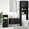 Image de vidaXL Meuble de Lavabo de Salle de Bain Chêne noir 80 x 30 x 60 cm