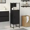 Image de vidaXL Ensemble de mobilier de salle de bain avec étagère Chêne noir
