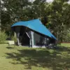 Image de vidaXL Tente Tipi avec toit Bleu 508 x 470 x 300 cm taffetas