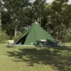 Image de vidaXL Tente Tipi familiale Tipi avec toit Vert 560 x 560 x 300 cm