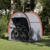 Image de vidaXL Tente de rangement pour vélos Gris et orange 210 x 90 x 174 cm