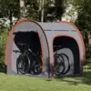 Image de vidaXL Tente de rangement pour vélos Gris et orange 218 x 156 x 180 cm