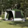 Image de vidaXL Tente de camping Cabane Vert 420 x 420 x 227 cm Polyester