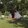Image de vidaXL Tente de camping Gris et orange 282 x 225 x 154 cm taffetas