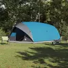 Image de vidaXL Tente Tunnel avec toit Bleu 500 x 348 x 200 cm taffetas