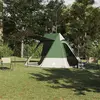 Image de vidaXL Tente de camping avec toit Vert 482 x 360 x 227 cm taffetas