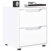 Image de vidaXL Table de chevet VISNES blanc 45x40x50 cm bois d'ingénierie