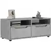 Image de vidaXL Meuble TV VISNES gris béton 100x40x38 cm bois d'ingénierie