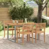 Image de vidaXL Table de Jardin Gris 140 x 80 x 75 cm Bois d'Acacia Massif