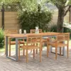 Image de vidaXL Table de Jardin Gris 200 x 90 x 75 cm Bois d'Acacia Massif