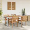 Image de vidaXL Table de Jardin Gris 160 x 80 x 75 cm Bois d'Acacia Massif