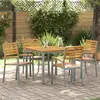 Image de vidaXL Chaise de jardin 4 pcs Marron 56 x 57 x 87 cm