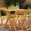 Image de vidaXL Table de Jardin Marron 90 x 55 x 75 cm Bois d'Acacia Massif