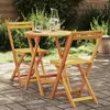 Image de vidaXL Ensemble de salle à manger pour jardin 3 pcs Huile Naturelle