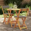 Image de vidaXL Ensemble de salle à manger pour jardin 3 pcs Huile Naturelle