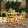 Image de vidaXL Ensemble bistrot 5 pc Huile Naturelle Bois d'Acacia Massif