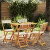Image de vidaXL Ensemble bistrot 5 pc Huile Naturelle Bois d'Acacia Massif