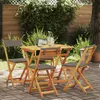 Image de vidaXL Ensemble bistrot 5 pc Huile Naturelle Bois d'Acacia Massif