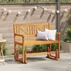 Image de vidaXL Banc à bascule de jardin Naturel 110 x 59 x 97 cm