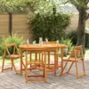 Image de vidaXL Table de Jardin 5 pcs Marron Bois d'Acacia Massif