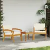 Image de vidaXL Ensemble bistrot avec coussin 3 pcs Marron Polyester