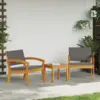Image de vidaXL Chaise de jardin 2 pcs Huile Naturelle Bois d'Acacia Massif