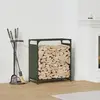 Image de vidaXL Portant de bois chauffage vert olive 60x28x65 cm