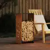 Image de vidaXL Étagère à bois 40x30x80 cm acier résistant aux intempéries