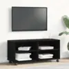 Image de vidaXL Meuble TV Noir 90 x 35 x 40,5 cm Bois d'ingénierie
