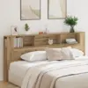 Image de vidaXL Cabinet de Tête de Lit Chêne artisanal 220 x 18,5 x 102,5 cm