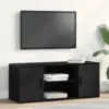 Image de vidaXL Meuble TV 100 x 35 x 40 cm Chêne noir Bois d'ingénierie