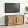 Image de vidaXL Meuble TV chêne artisanal 80 x 35 x 45 cm Bois d'ingénierie