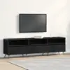 Image de vidaXL Meuble TV Chêne noir 150 x 30 x 44,5 cm Bois d'ingénierie