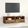 Image de vidaXL Meuble TV mural Bois ancien 100 x 30 x 30 cm Bois d'ingénierie