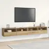 Image de vidaXL Meuble TV mural 2 pc chêne artisanal Bois d'ingénierie