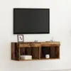 Image de vidaXL Ensemble meuble TV avec LED Bois ancien 80 x 30 x 30 cm