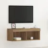 Image de vidaXL Ensemble meuble TV avec LED chêne artisanal 80 x 30 x 30 cm