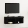 Image de vidaXL Ensemble meuble TV Chêne noir 80 x 30 x 30 cm Bois d'ingénierie