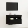 Image de vidaXL Meuble TV mural Chêne noir 60 x 30 x 40 cm Bois d'ingénierie